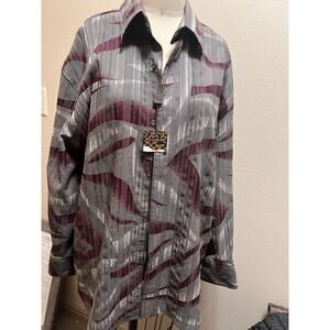 Syllables System Men's Button Up Long Sleeve Shirt L